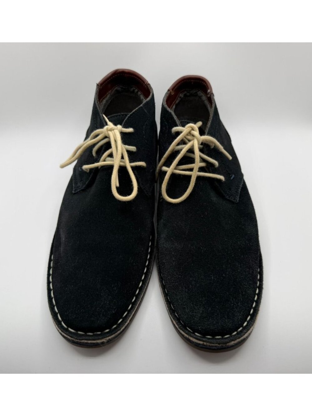 Kenneth Cole Reaction Desert Wind Chukka Boots Men Size 10M Dark Blue Leather - Picture 2 of 16